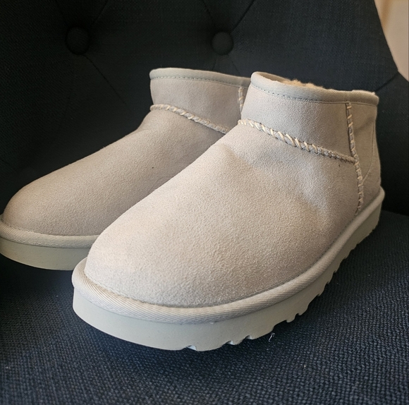Cozy Light Blue Suede UGG Madhappy Ankle Boots - Picture 2 of 9